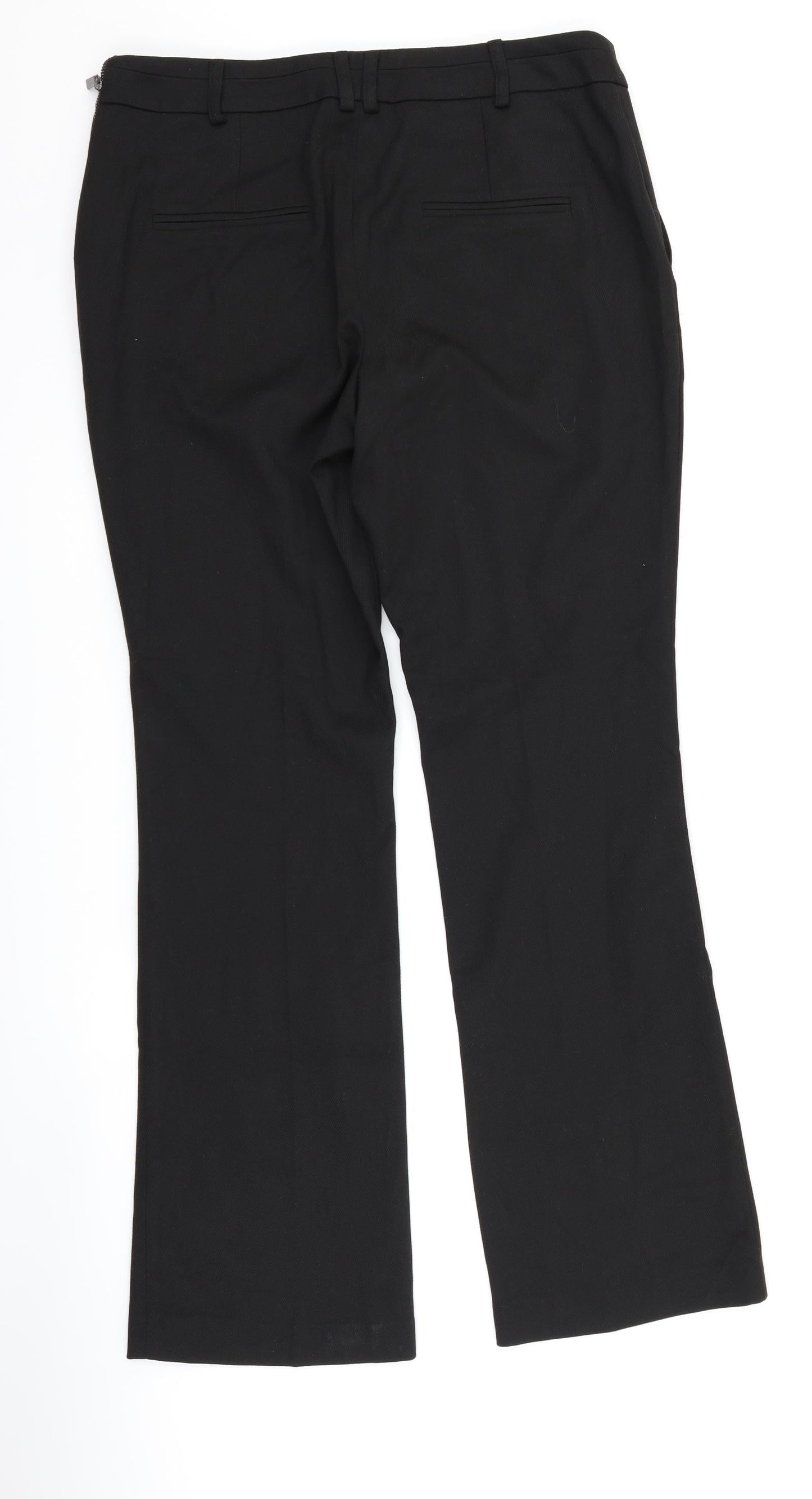 Womens UK Size 12 Marks and Spencer Regular Fit  Black Trousers
