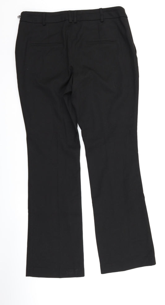 Womens UK Size 12 Marks and Spencer Regular Fit  Black Trousers