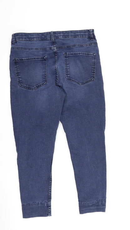 Womens UK Size 12 Marks and Spencer Regular Fit Straight Blue Jeans