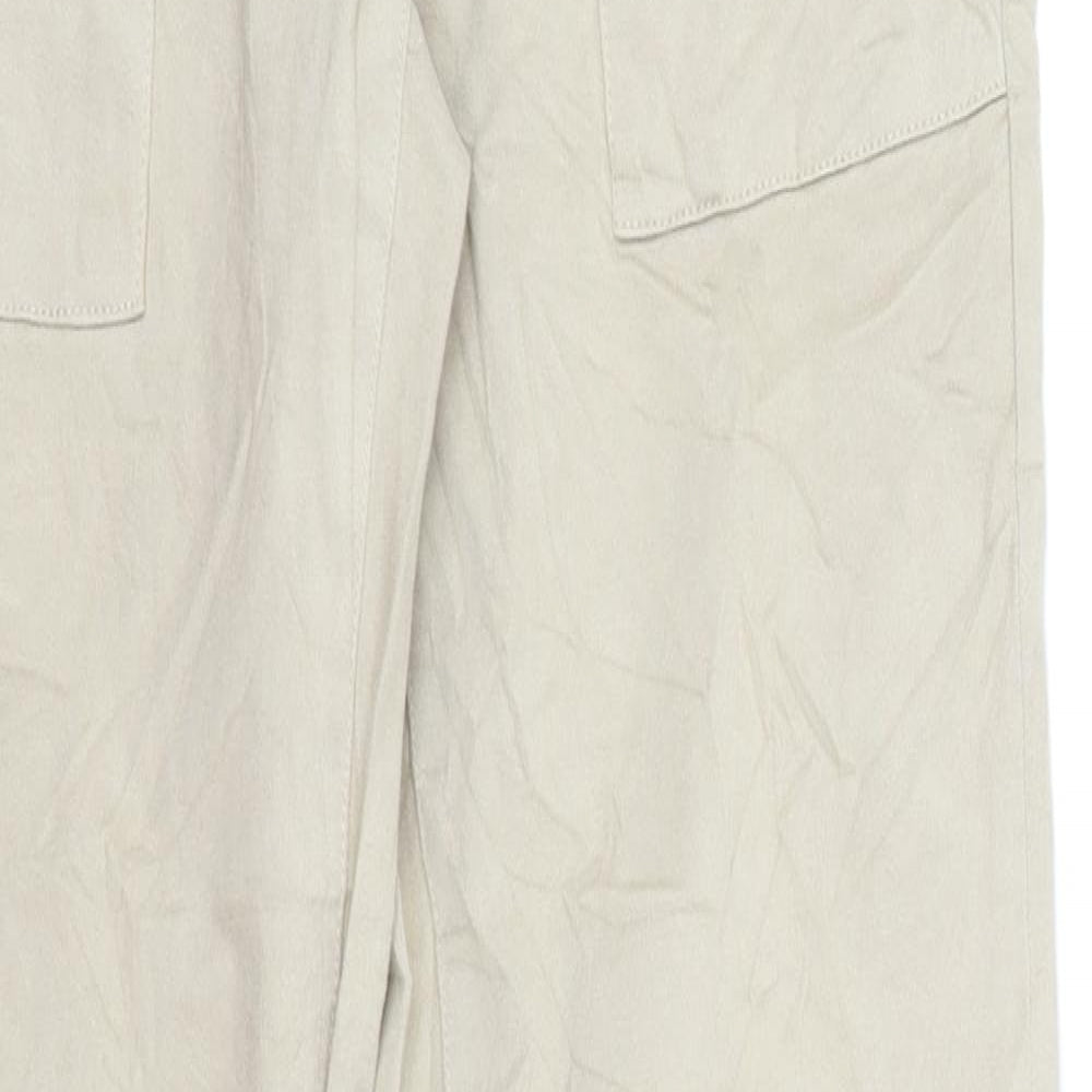 Womens UK Size M FB Sister Regular Fit Chino Beige Trousers