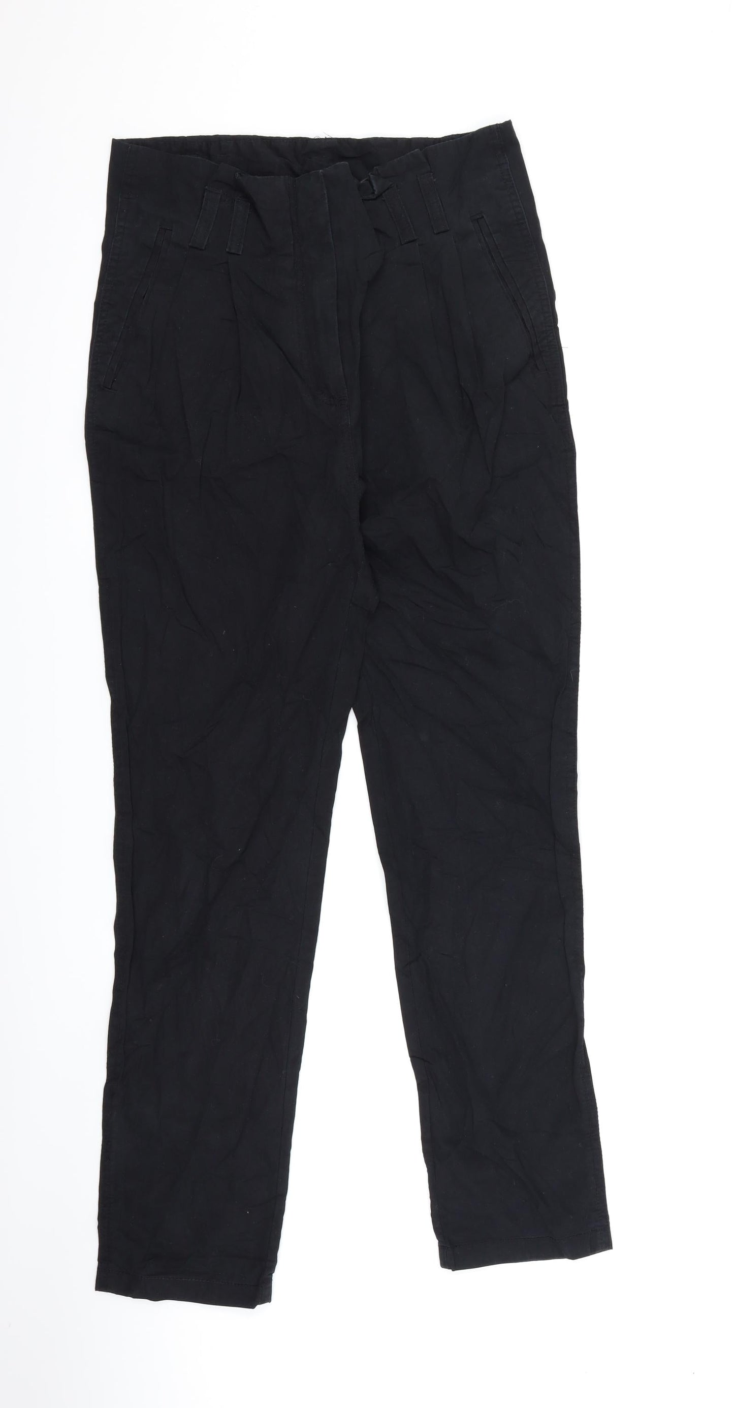 Womens UK Size 8 H&M Regular Fit  Black Trousers