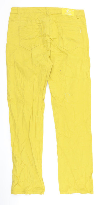 Womens UK Size 32 sunbird Regular Fit Straight Yellow Jeans