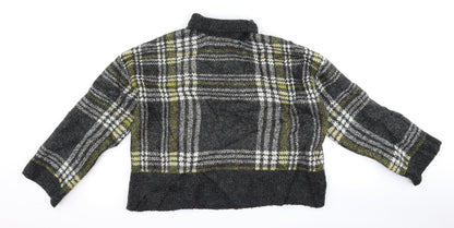 New Look Womens Grey Check  Pullover Jumper Size S