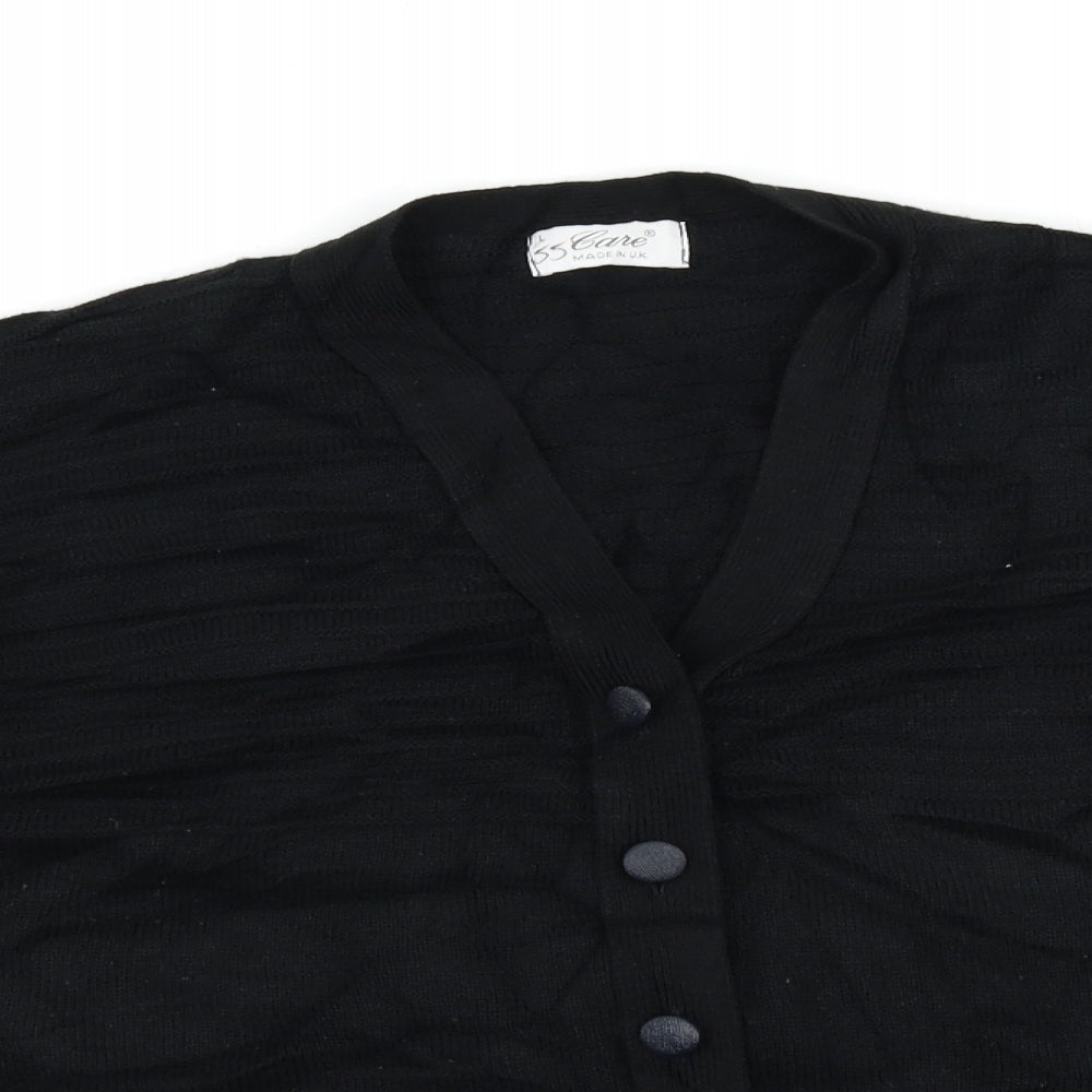 care Womens Black   Cardigan Jumper Size L