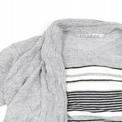 Womens UK Size M Pure & Natural Grey Basic T-Shirt