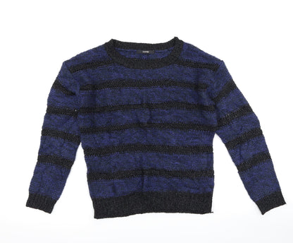 George Womens Blue Striped  Pullover Jumper Size 10