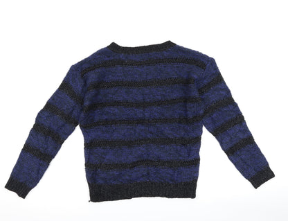 George Womens Blue Striped  Pullover Jumper Size 10