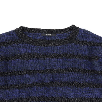 George Womens Blue Striped  Pullover Jumper Size 10