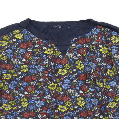 Next Womens Blue Floral  Pullover Jumper Size 14