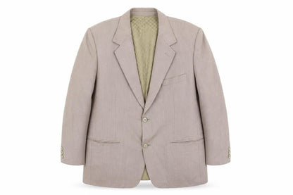 Metro Tailers Mens Brown Striped  Jacket Suit Jacket Size 42