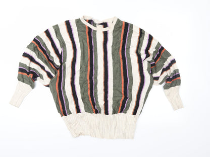 Marks & Spencer Womens Multicoloured Striped Knit Pullover Jumper Size L