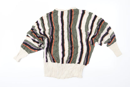 Marks & Spencer Womens Multicoloured Striped Knit Pullover Jumper Size L