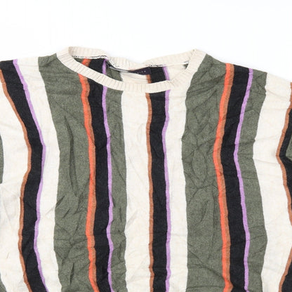 Marks & Spencer Womens Multicoloured Striped Knit Pullover Jumper Size L