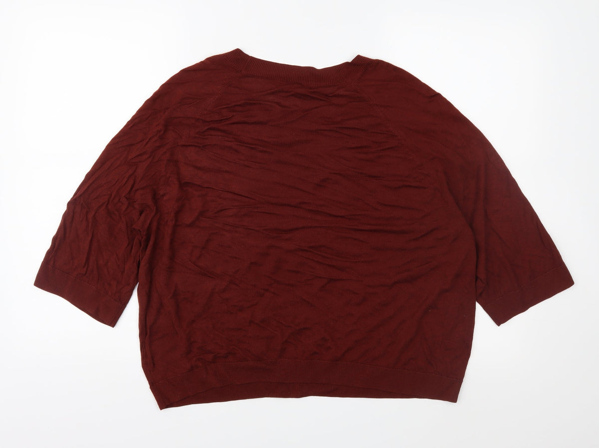 H&M Womens Brown  Knit Pullover Jumper Size M