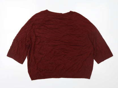 H&M Womens Brown  Knit Pullover Jumper Size M