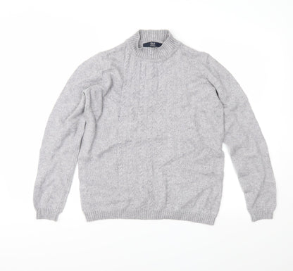 EWM Womens Grey  Knit Pullover Jumper Size S