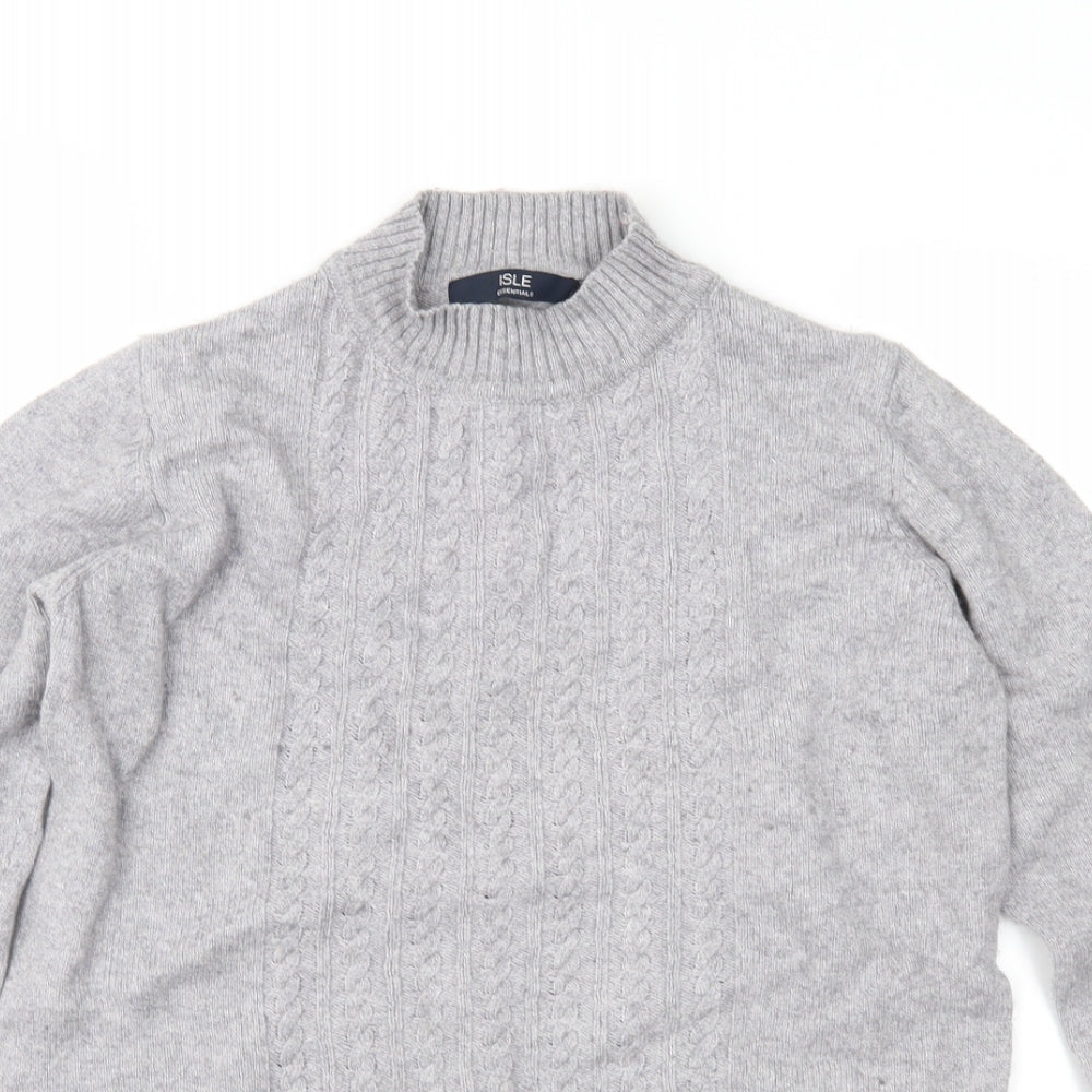 EWM Womens Grey  Knit Pullover Jumper Size S