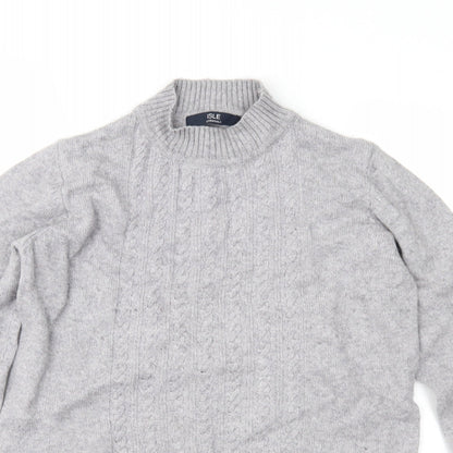 EWM Womens Grey  Knit Pullover Jumper Size S