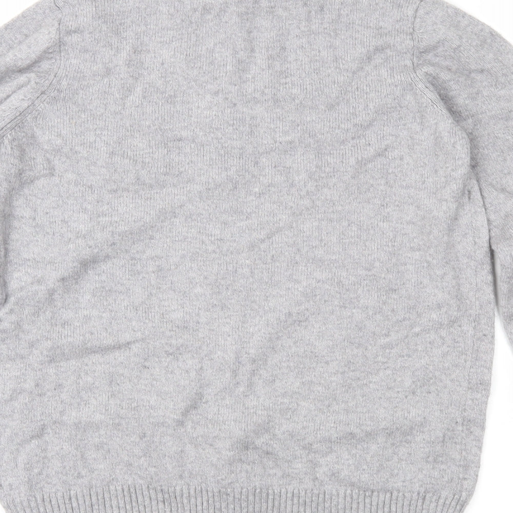 EWM Womens Grey  Knit Pullover Jumper Size S