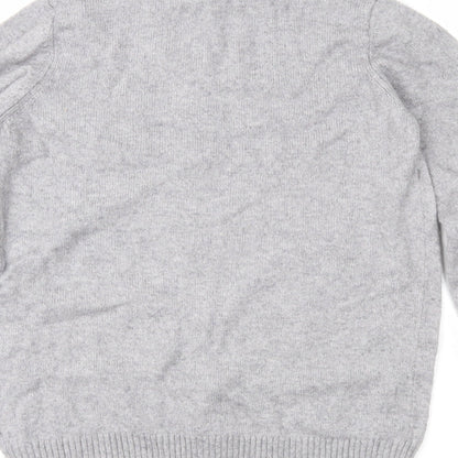 EWM Womens Grey  Knit Pullover Jumper Size S