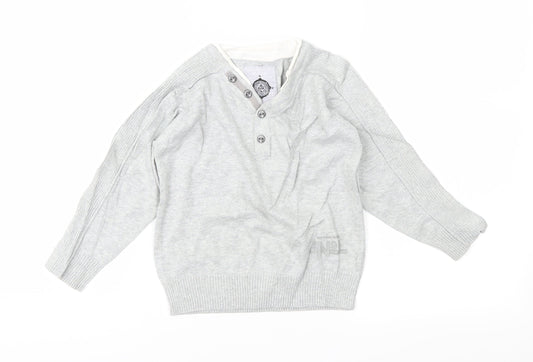 NEXT Boys Grey  Rayon Pullover Jumper Size 3 Years