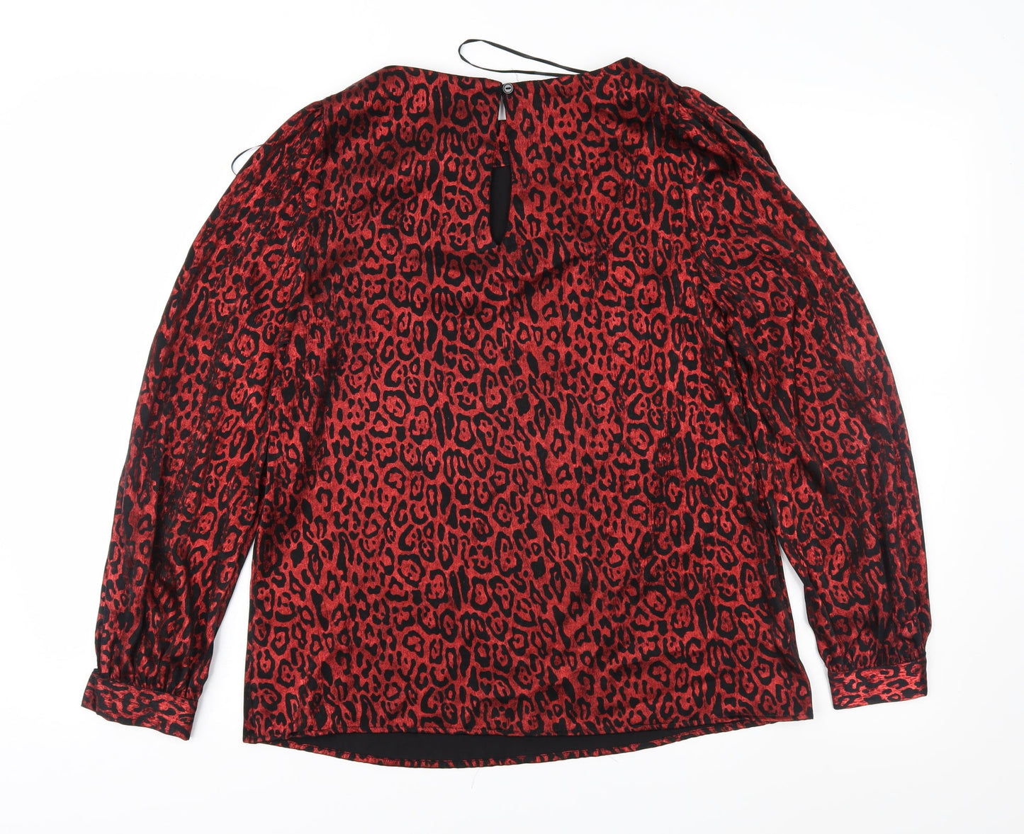 Womens UK Size 8 Peacocks Red Basic Blouse