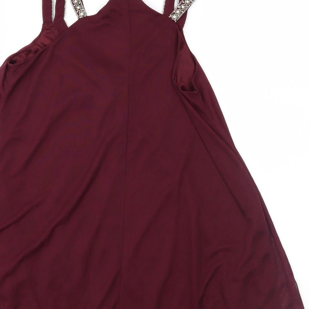 Miss Selfridge Womens Purple  Chiffon Basic Blouse Size 6