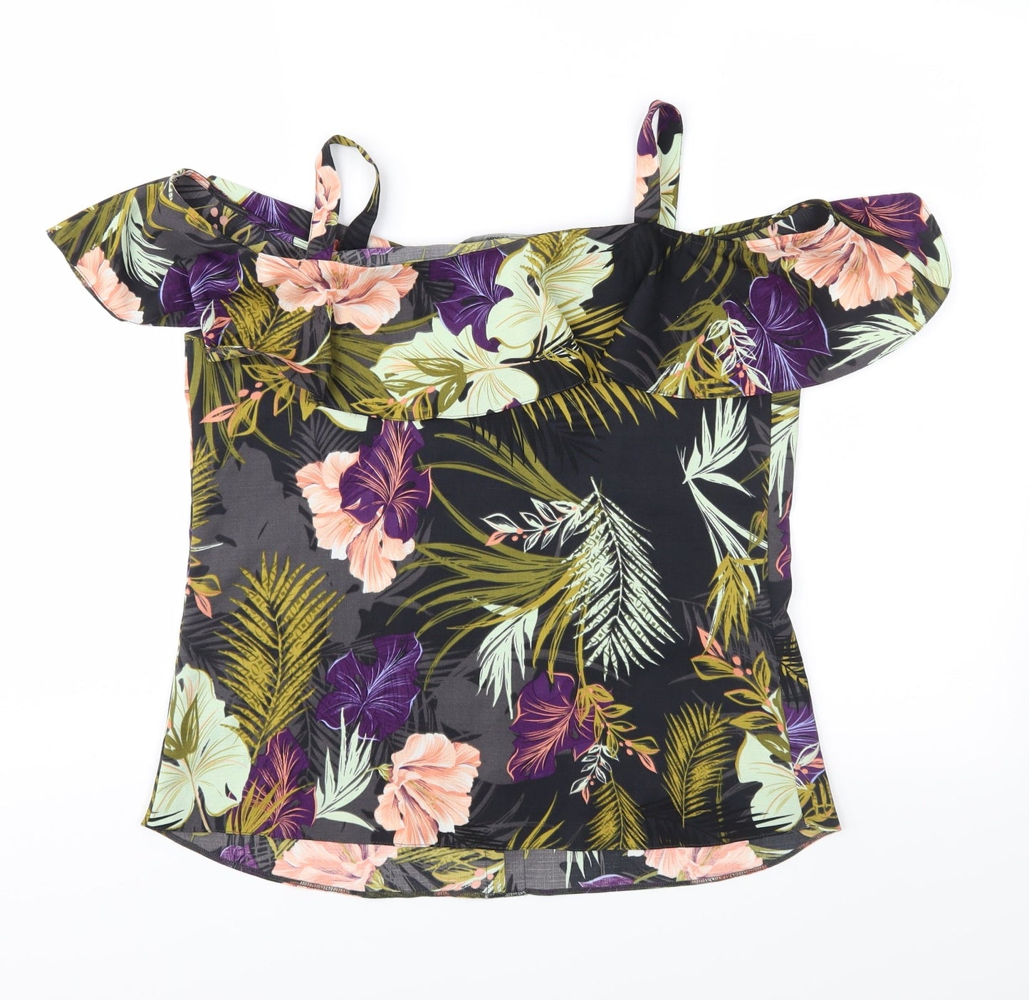 George Womens Multicoloured Floral  Basic Blouse Size 8