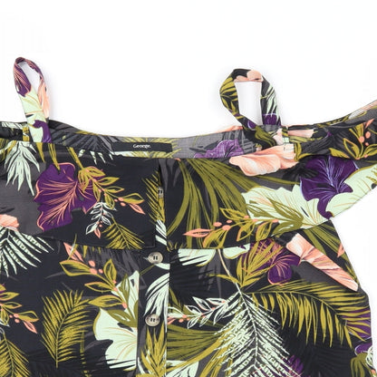 George Womens Multicoloured Floral  Basic Blouse Size 8
