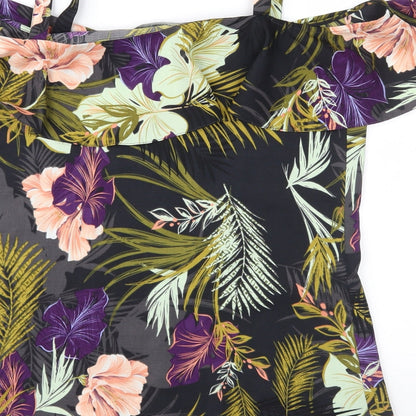 George Womens Multicoloured Floral  Basic Blouse Size 8