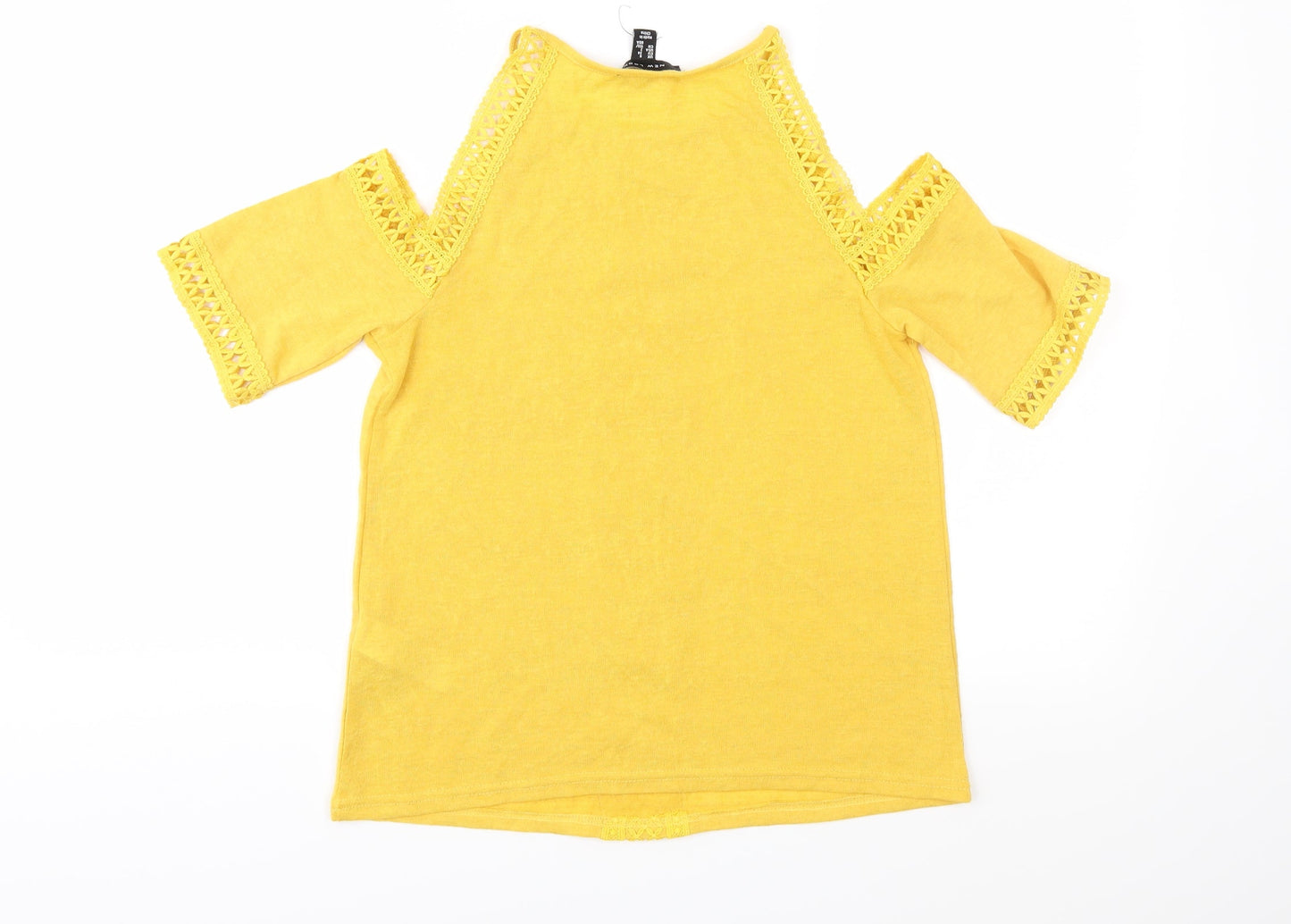 Womens UK Size 6 New Look Yellow Basic Blouse