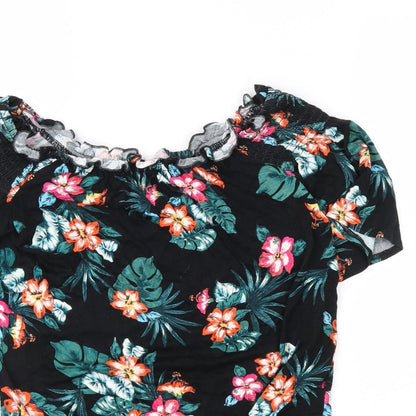 Womens UK Size 6 New Look Black Basic Blouse