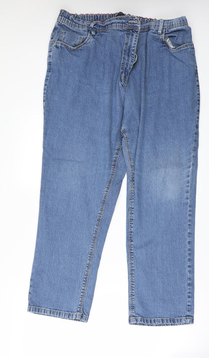 Ellie Womens Blue  Denim Straight Jeans Size 42 in L27 in