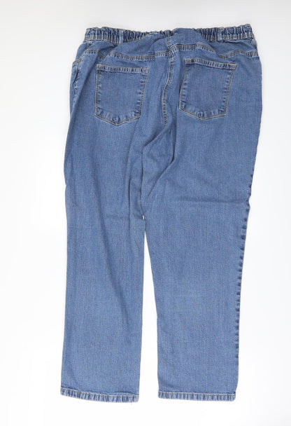 Ellie Womens Blue  Denim Straight Jeans Size 42 in L27 in