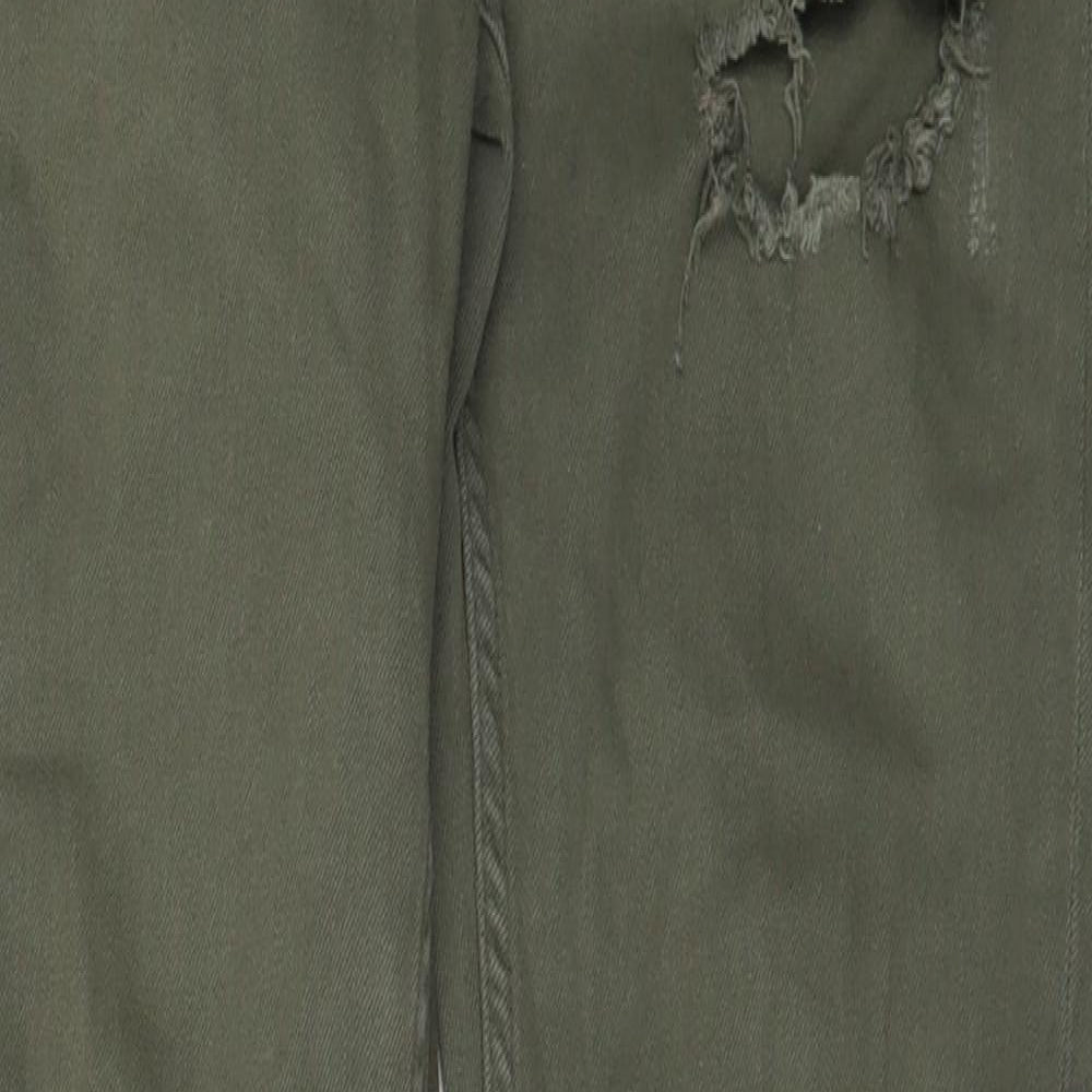 Womens UK Size 28 in H&M Regular Fit Skinny Green Jeans