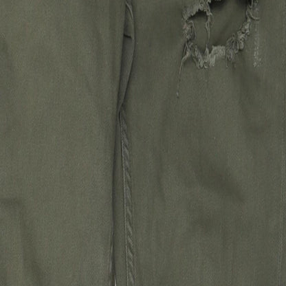Womens UK Size 28 in H&M Regular Fit Skinny Green Jeans