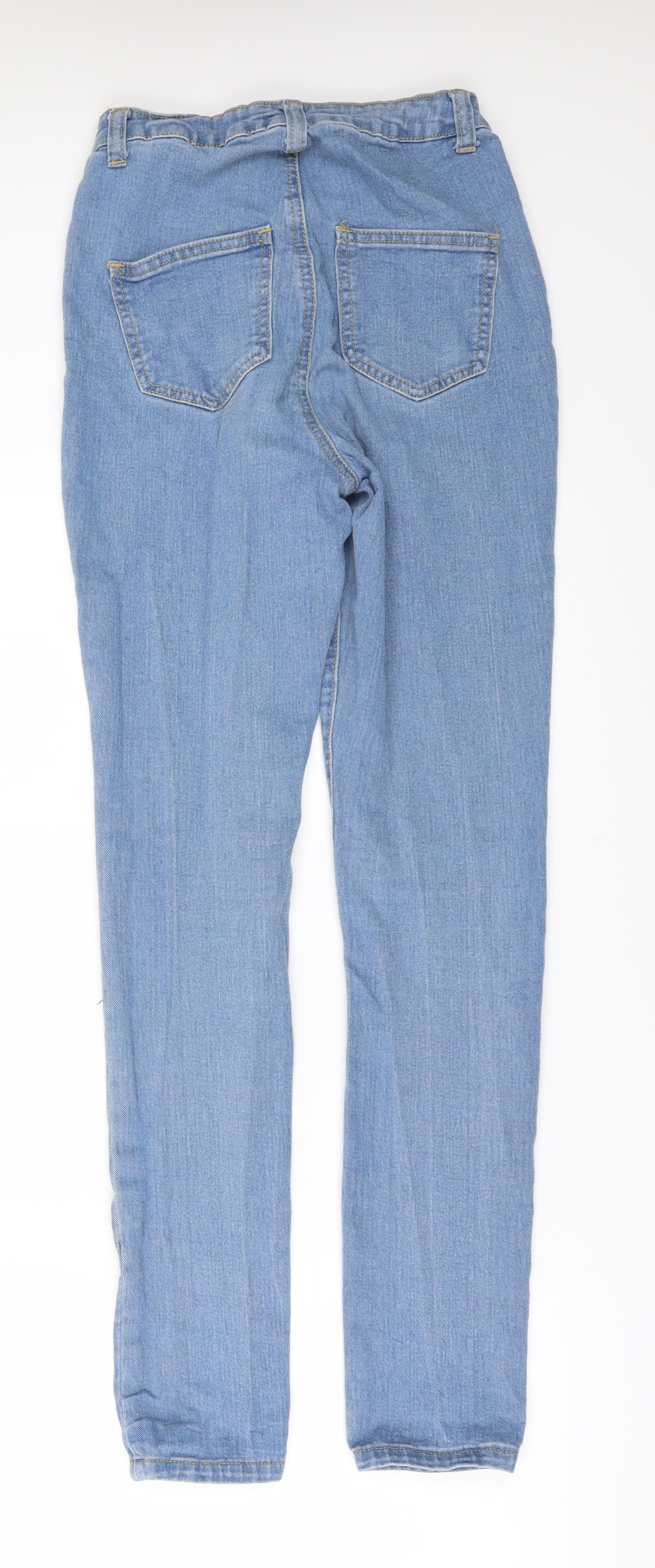 PRETTYLITTLETHING Womens Blue  Denim Skinny Jeans Size 4 L29 in