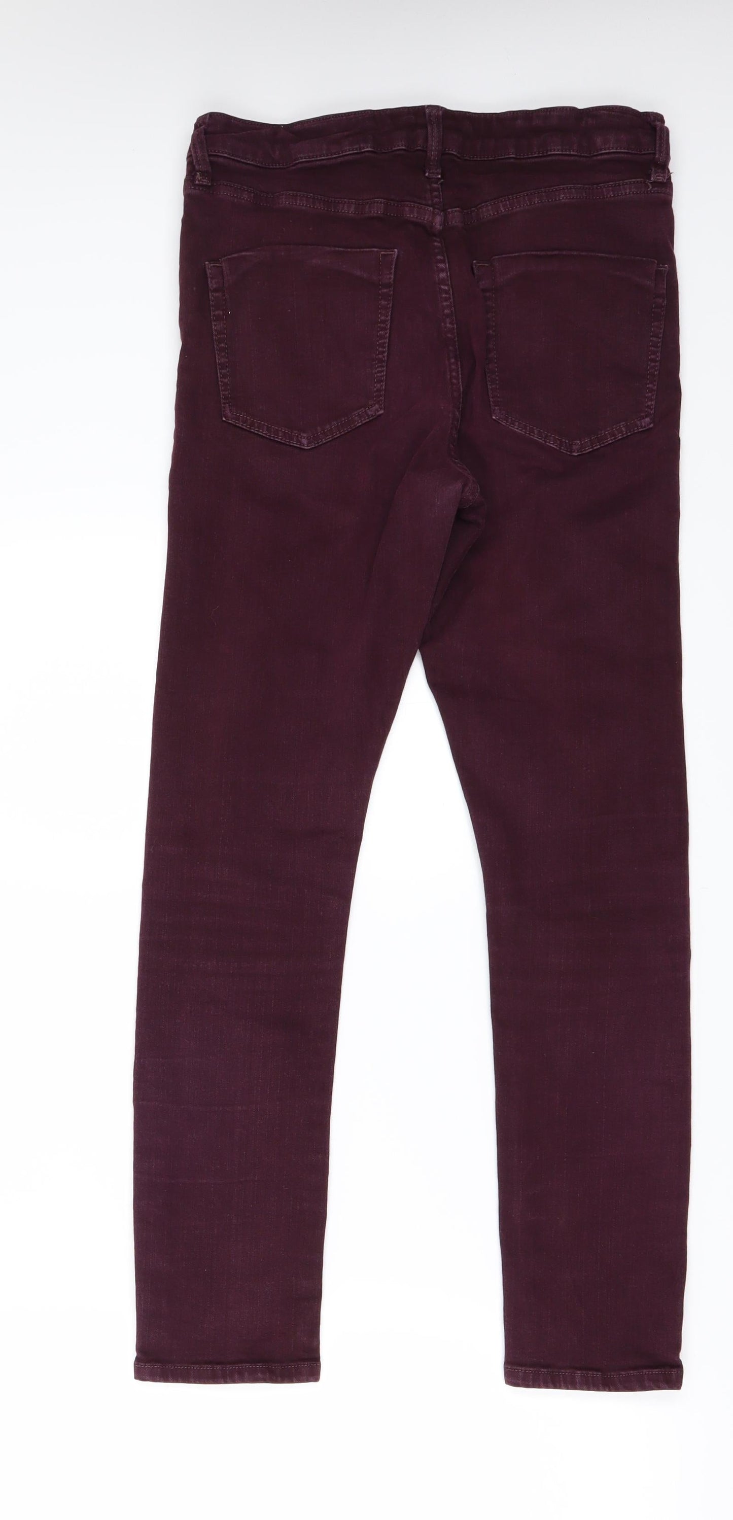 Topshop Womens Red  Denim Skinny Jeans Size 28 in L30 in