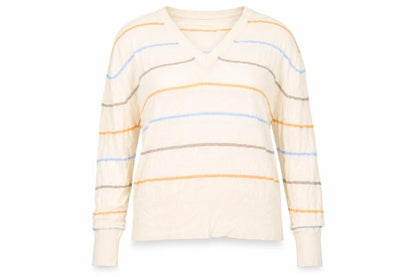 Marks & Spencer Womens Ivory Striped  Pullover Jumper Size XL