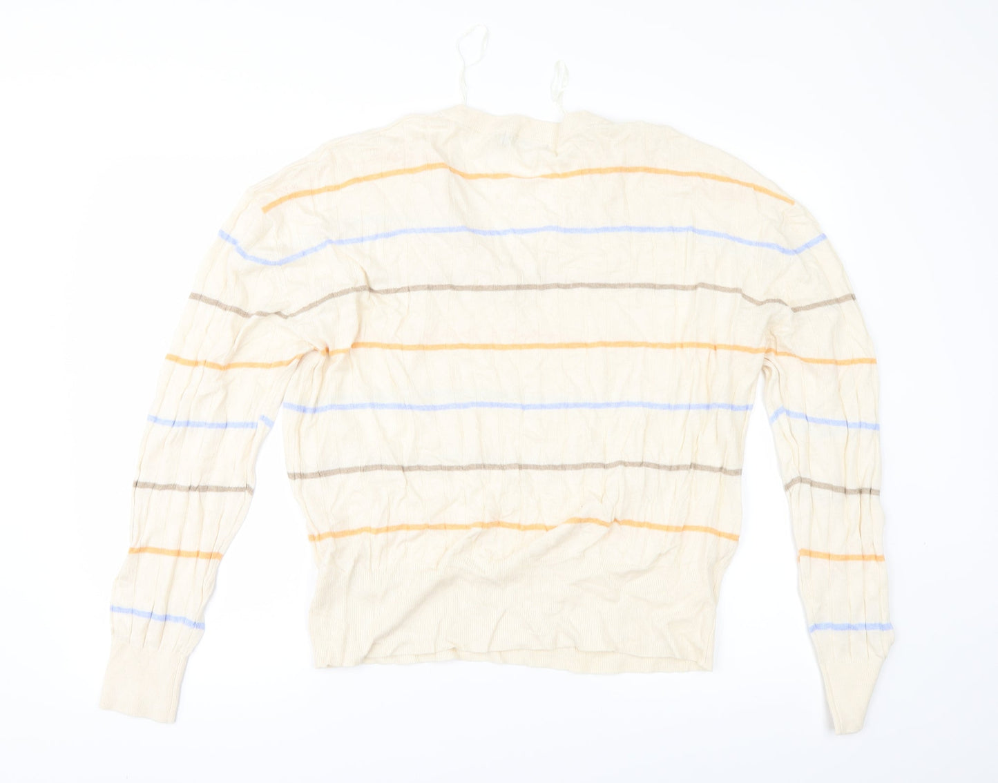 Marks and Spencer Womens Ivory Striped  Pullover Jumper Size XL