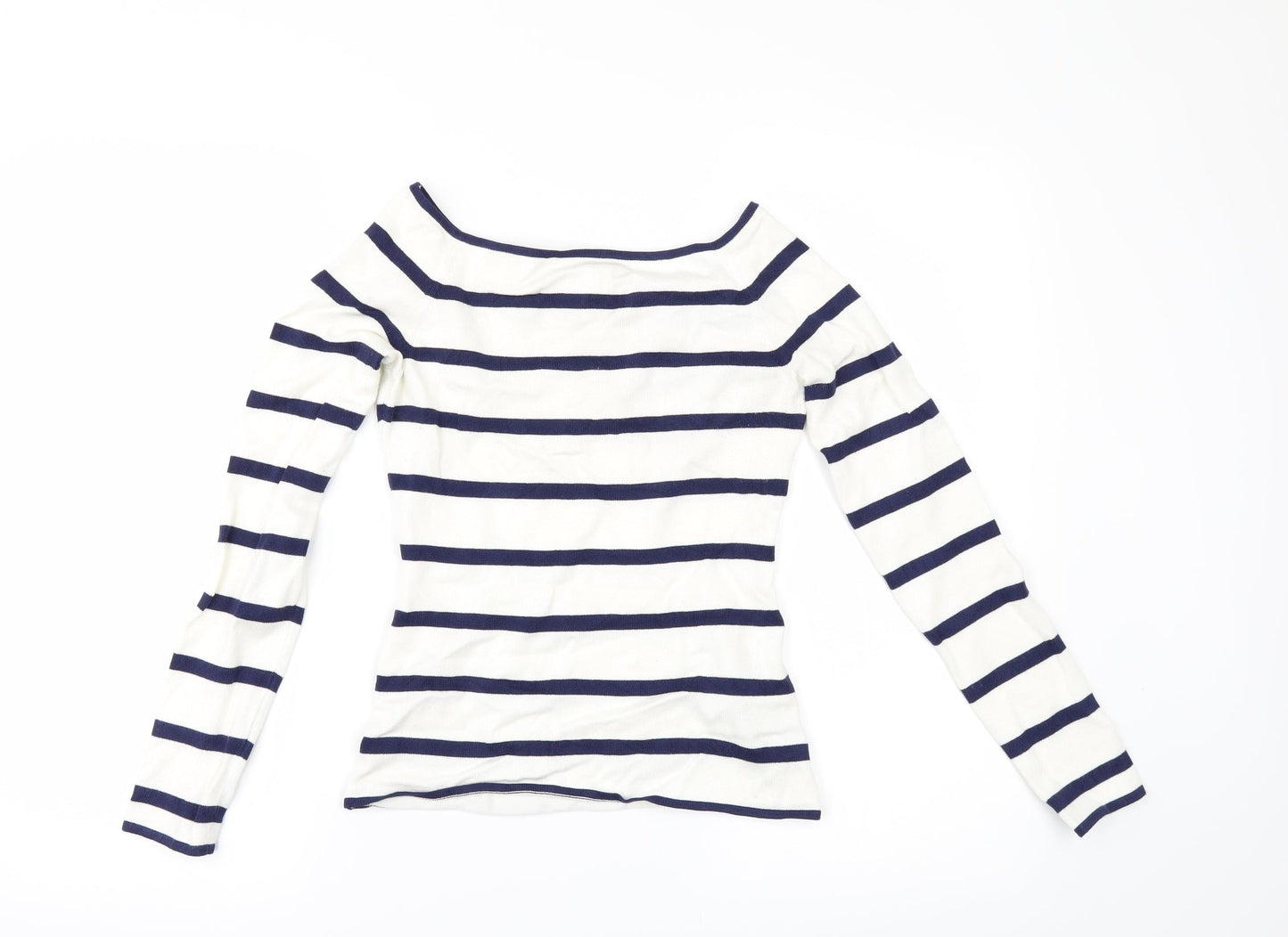 H&M Womens Ivory Striped  Pullover Jumper Size S
