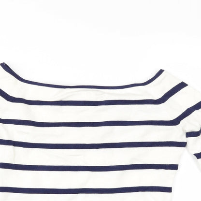 H&M Womens Ivory Striped  Pullover Jumper Size S