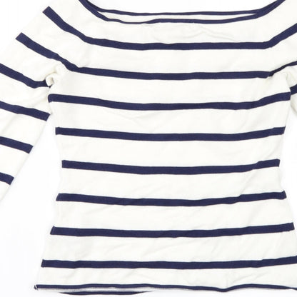 H&M Womens Ivory Striped  Pullover Jumper Size S