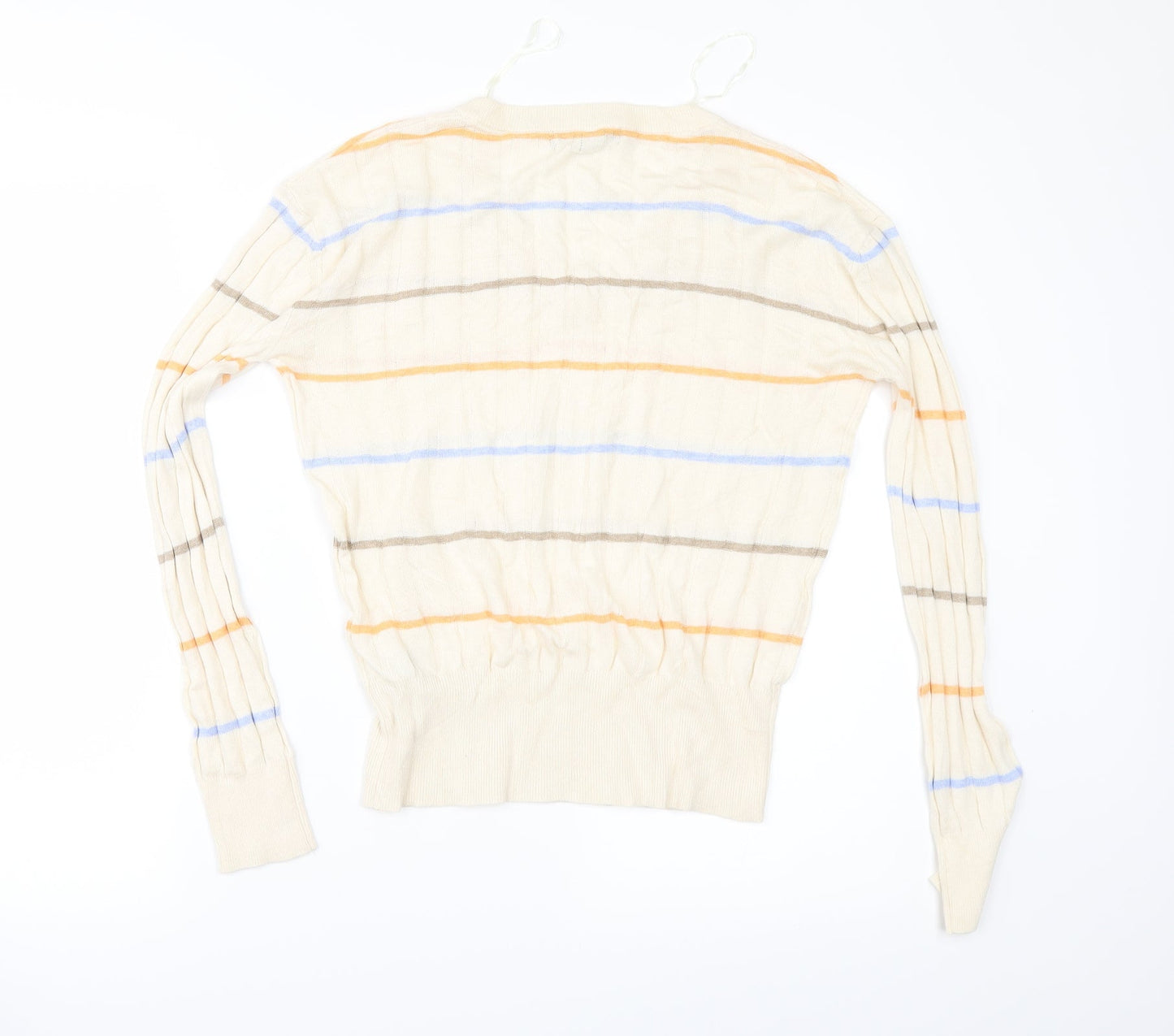 Marks and Spencer Womens Ivory Striped  Pullover Jumper Size S
