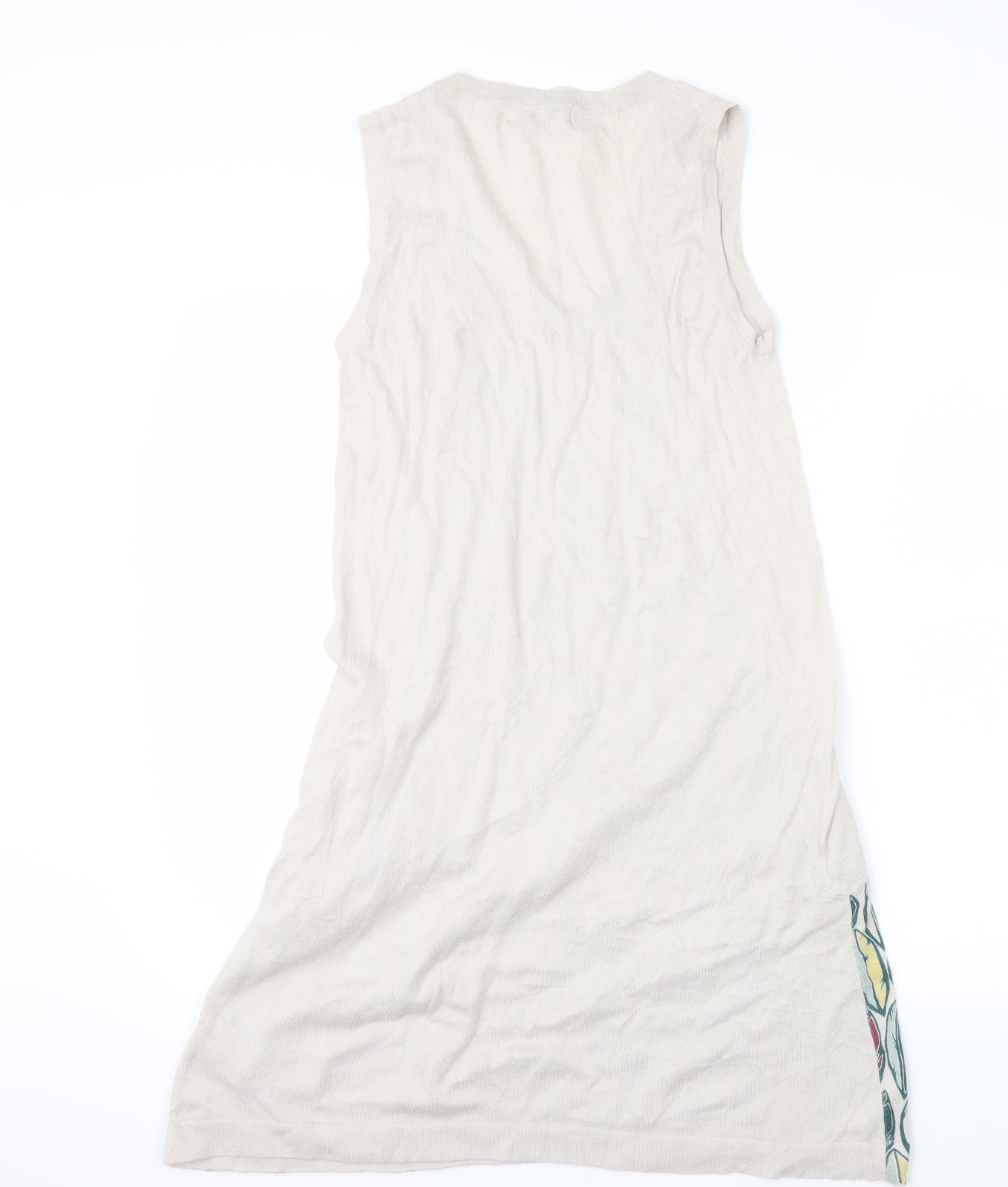 INDIWOMAN Womens Beige Floral  Jumper Dress  Size M