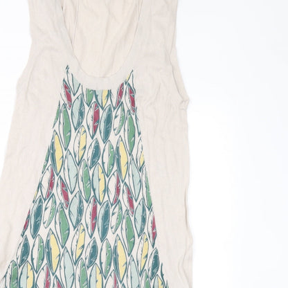 INDIWOMAN Womens Beige Floral  Jumper Dress  Size M