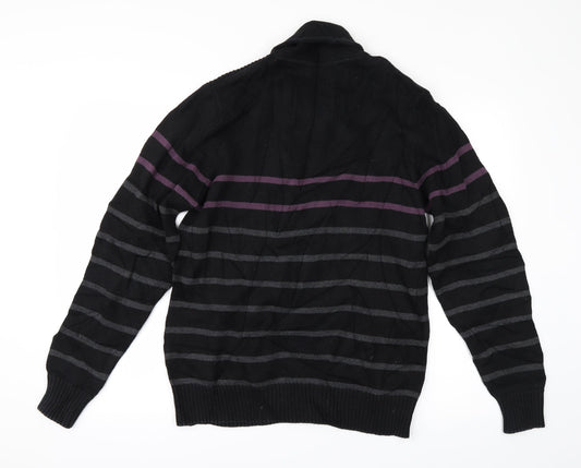 Kensington Mens Grey Striped  Pullover Jumper Size M