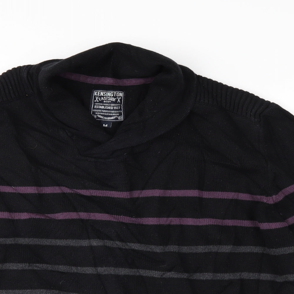 Kensington Mens Grey Striped  Pullover Jumper Size M