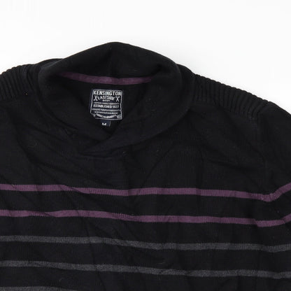 Kensington Mens Grey Striped  Pullover Jumper Size M