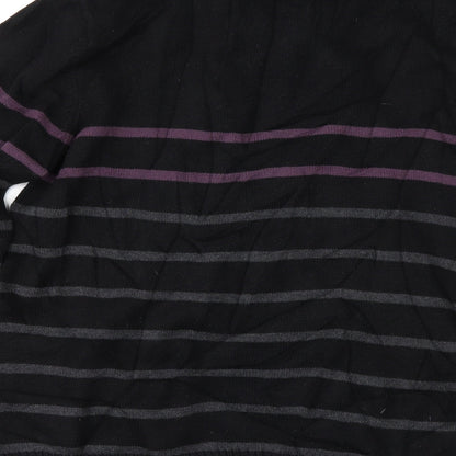 Kensington Mens Grey Striped  Pullover Jumper Size M